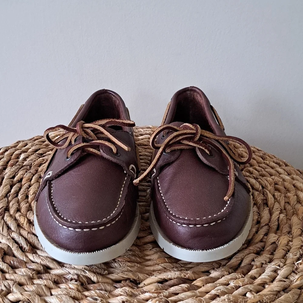 Eastland Mens Seaquest Preppy Brown Leather Boat/Docksider Loafer‎ Shoes 7